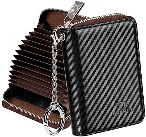 Slim Carbon Fiber Credit Card Wallet with Zipper – for Men & Women  -image
