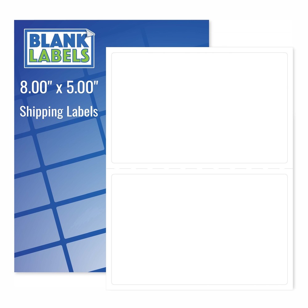 Round Corner Shipping Labels PayPal eBay UPS Stamps Laser Ink Jet Half Sheets-image