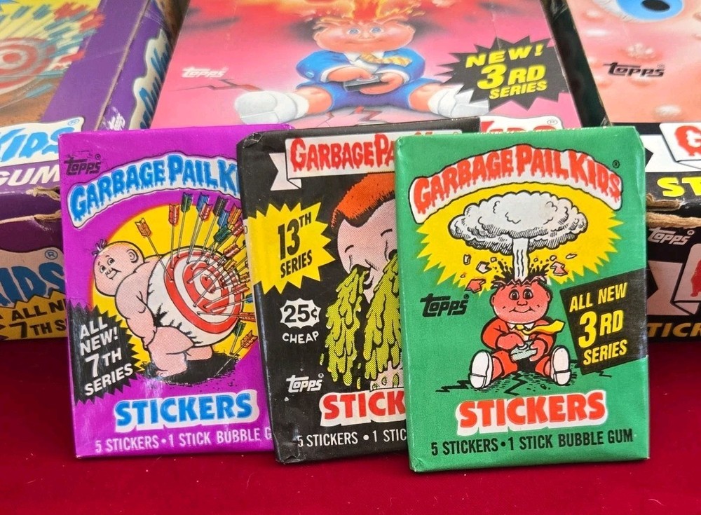 Vintage Garbage Pail Kids Lot of 3 Unopened Wax Packs Series 3 7 13