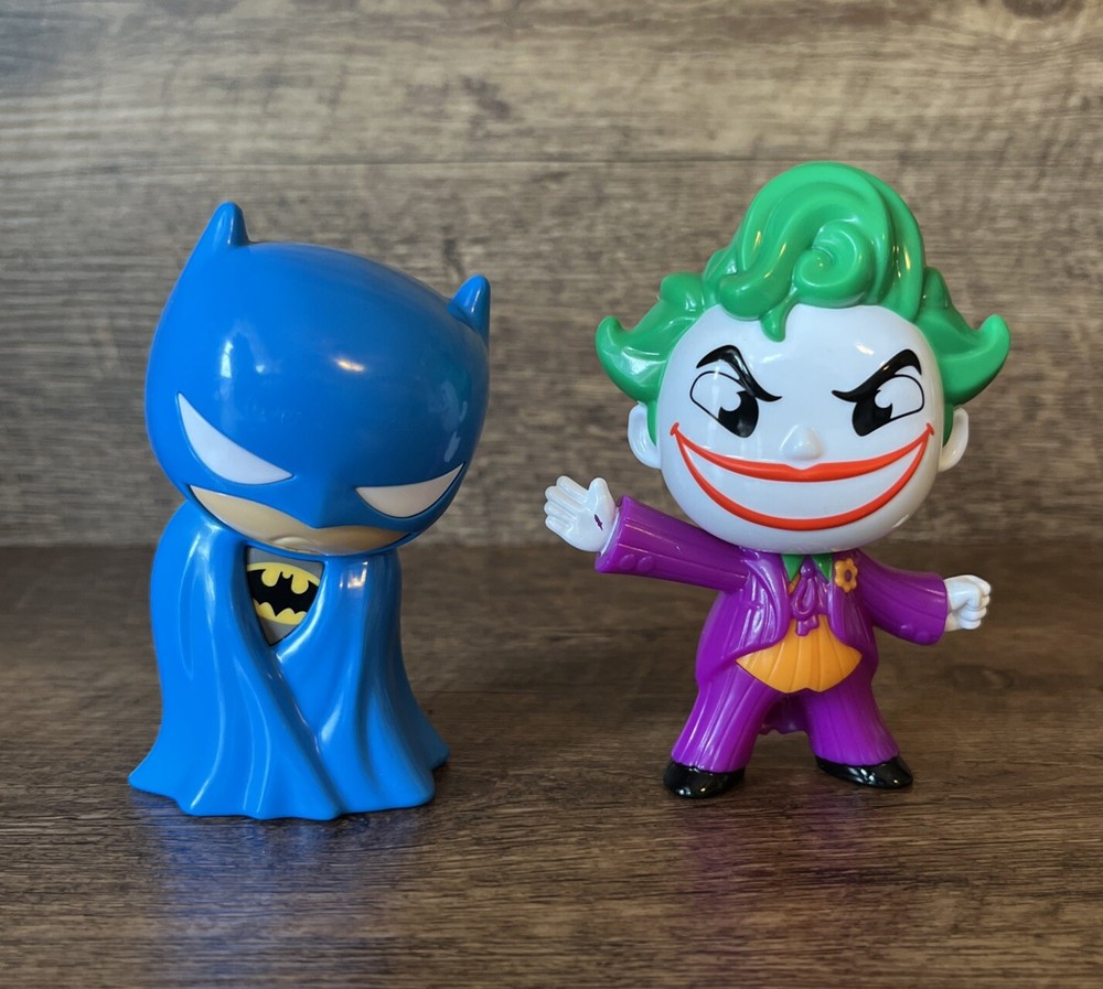 Justice League CHIBI Joker & Batman Cake Topper Figures by Burger King  