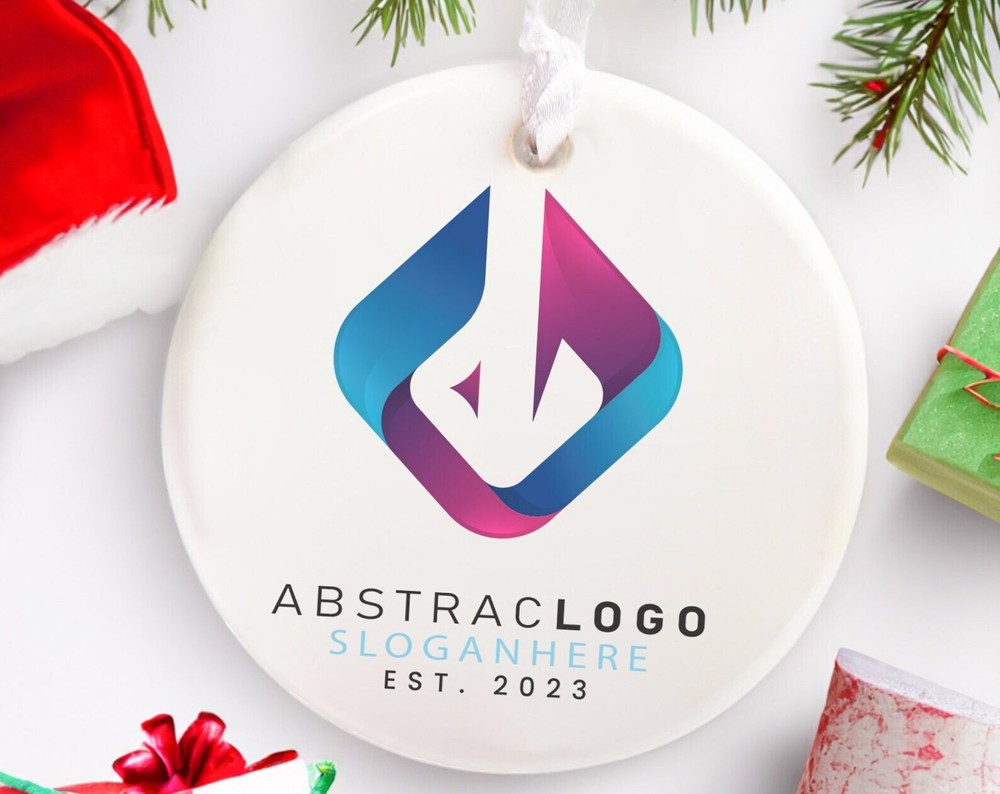 Personalized Business Logo Ornament Coworkers Christmas Gift Custom Employee