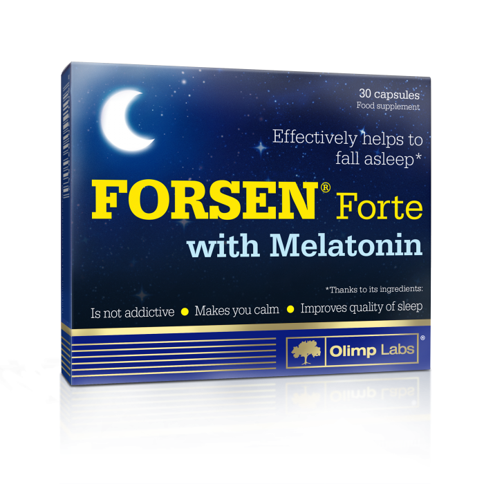 Olimp Forsen Forte 30 Capsules Helps Fall Asleep Better Sleep Relaxation Support