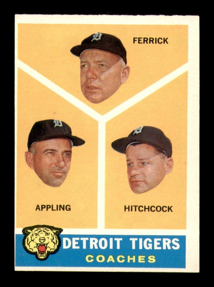 1960 Topps #461 Detroit Tigers Coaches NM OBGcards Vintage Baseball