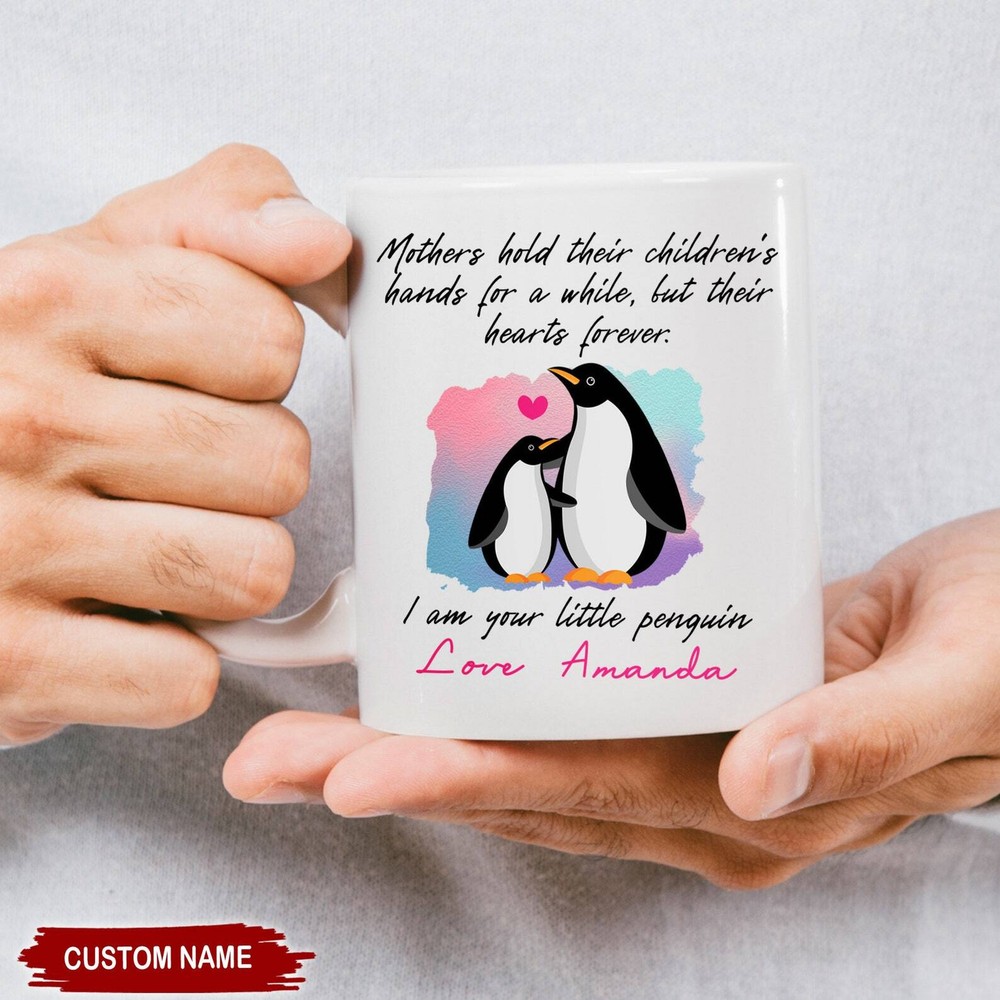 Personalized Penguin Mom Coffee Mug Gift I'm Your Little Penguin-image