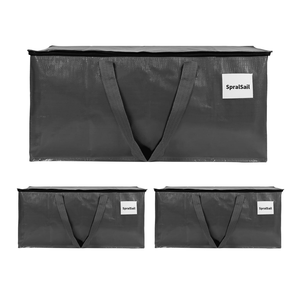 93L Extra Large Waterproof Moving Storage Bags with Zippers & Handles