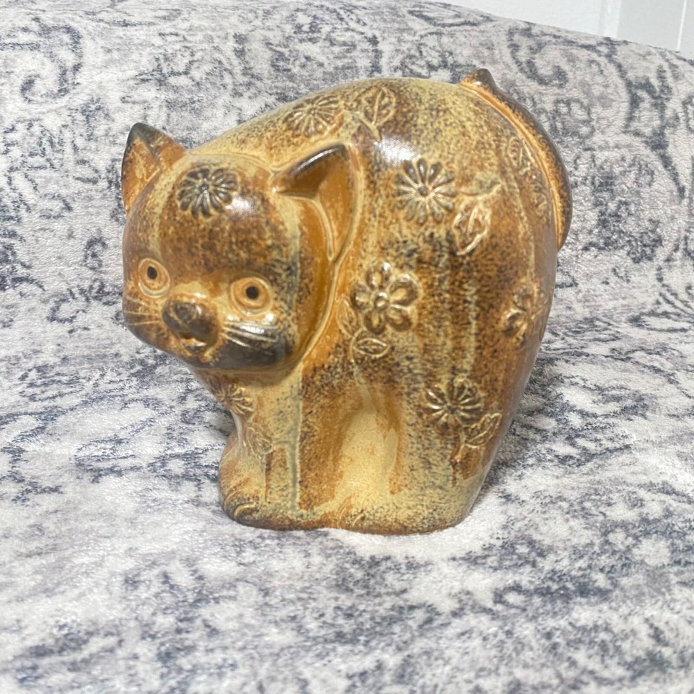 Vintage Japanese Otagiri Ceramic Cat Coin Bank