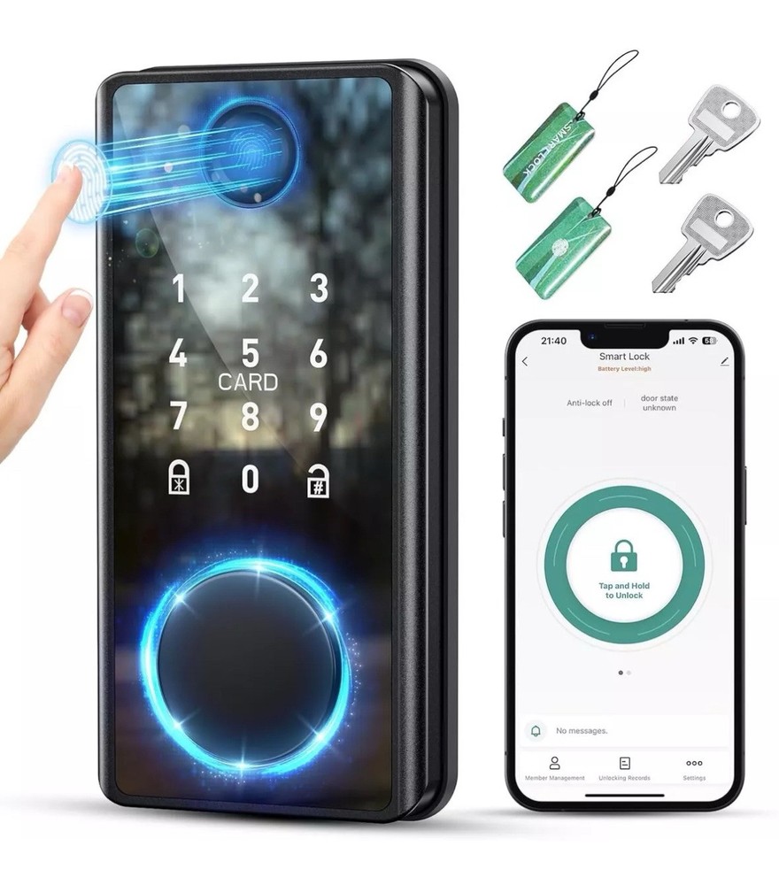 Biometric Smart Door Lock with Keypad and Keyless Entry-image