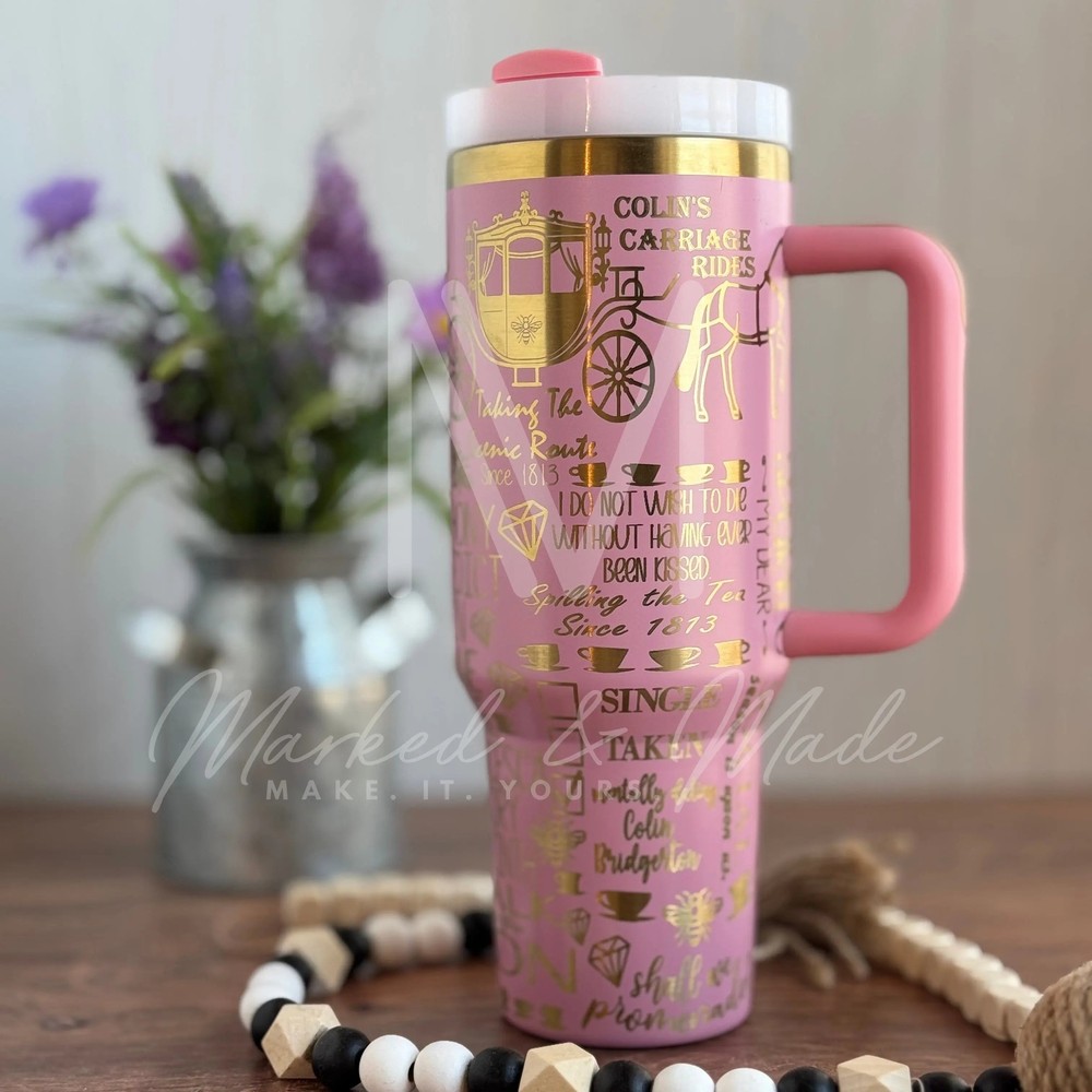 Bridgerton Penelope Quencher Tumbler Cup 30oz 40oz Stanley Style  