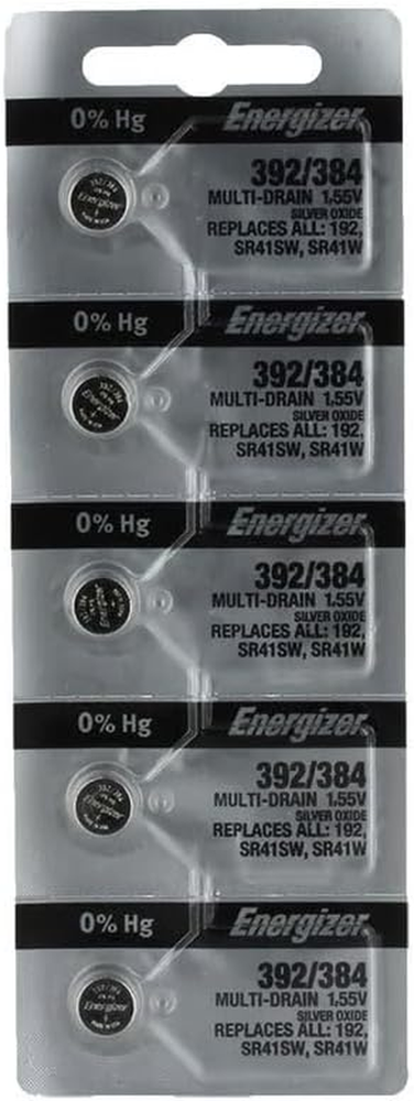 392/384 Silver Oxide Battery: Card of 5