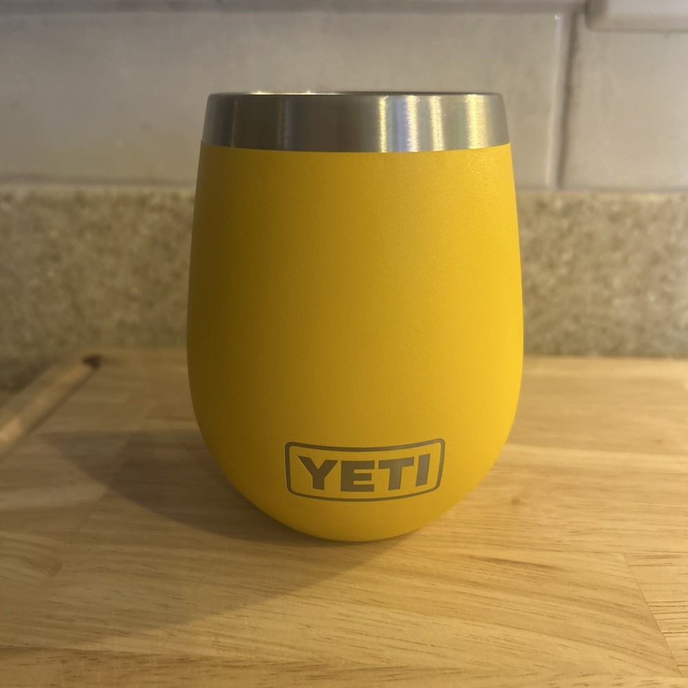 Yeti Rambler 10oz Wine Tumbler in Alpine Yellow for Insulated Sipping