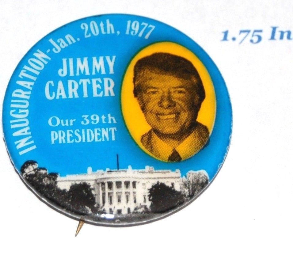 1977 JIMMY CARTER INAUGURATION pin pinback button political campaign president
