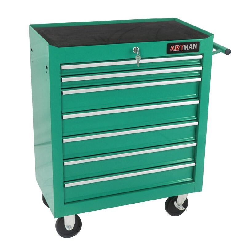 7 Drawers Lockable Rolling Tool Box Cart Tool Storage Cabinet Steel Tool Chest