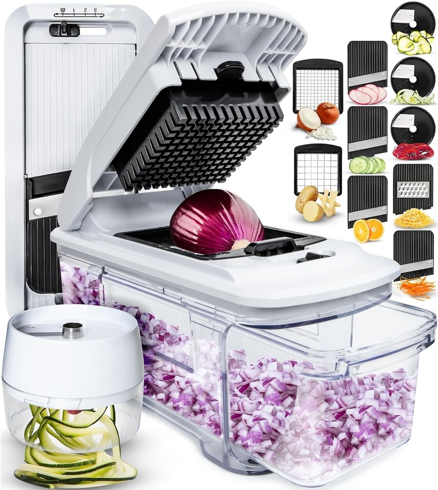Fullstar All-in-1 Vegetable Chopper Mandoline Slicer Cheese Grater French Fry Cutter