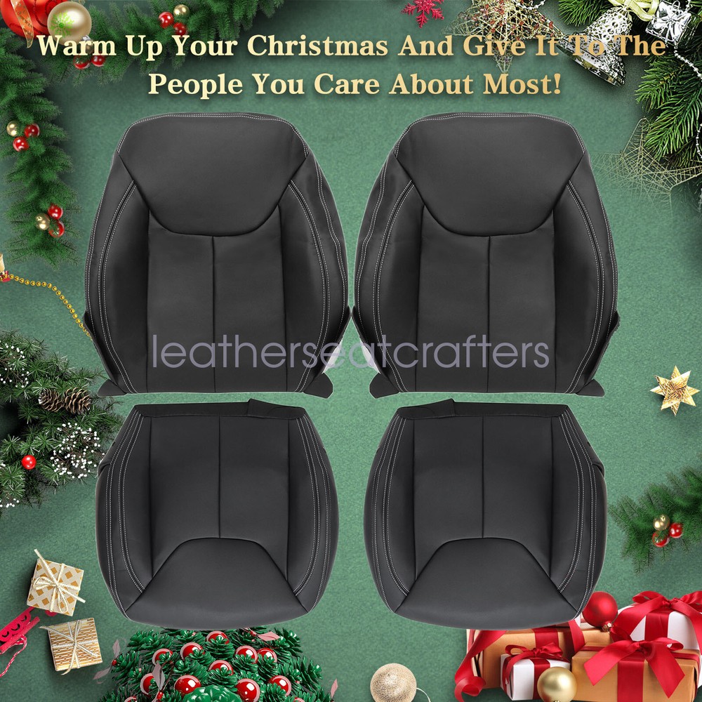 Bottom & Top Replacement Leather Seat Cover For 2013-2017 Jeep Wrangler Rubicon