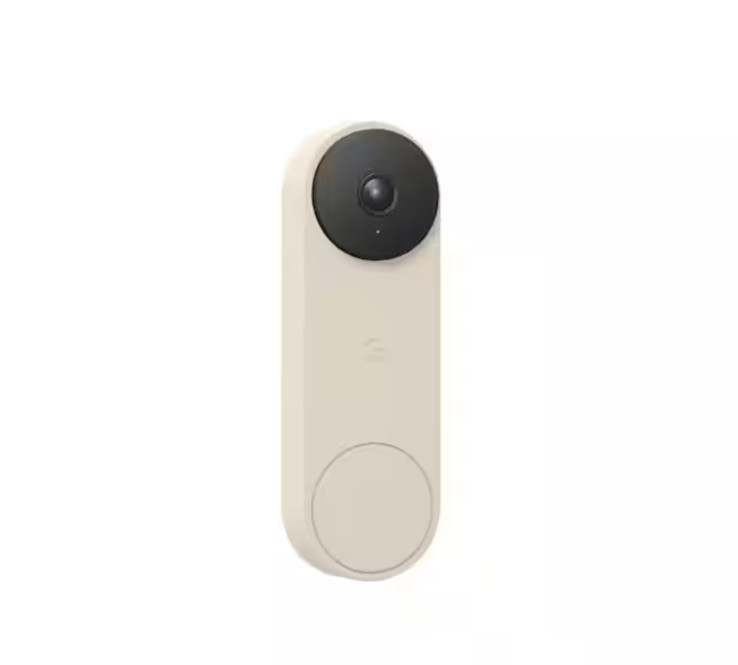 Google Nest Doorbell - (Wired, 2nd Gen) - Video Doorbell Security Camera - Linen