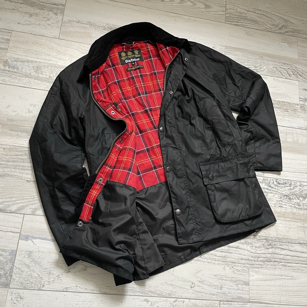 Men's Barbour Wax Ashby Jacket Medium Black SS22 Waterproof Vintage Style