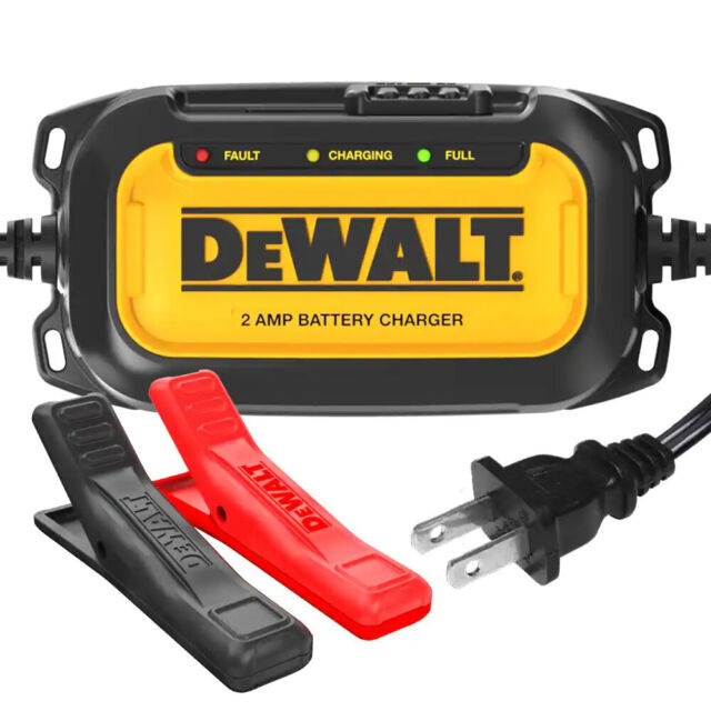 DeWalt DXAEC2 Professional 2Amp Automotive Battery Charger and Maintainer - Black/Yellow