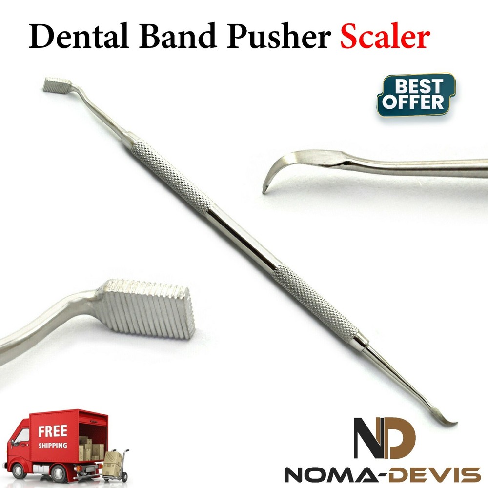 Dental Band Pusher Placement Seating Removing Dentistry Scaler Cement Clean-up