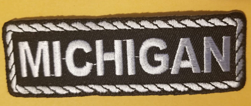 MICHIGAN Club Officer Embroidered Patch Worldwide shipping