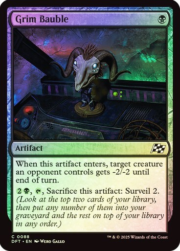 Grim Bauble 88 Foil NM MTG Aetherdrift Magic