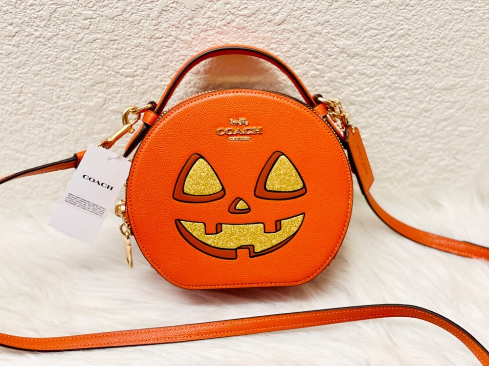 NWT Coach Canteen Crossbody Bag Halloween Pumpkin CW468 2024