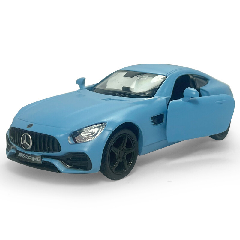 1/36 Scale AMG GTS Toy Car Diecast Model Car Boys Toys for Kids Gifts Matte Blue