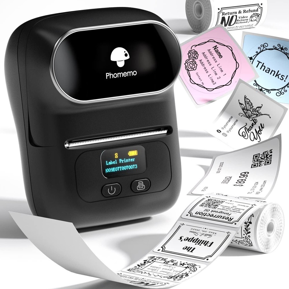 Phomemo M110 Bluetooth Label Maker with Barcode Printing for Small Business