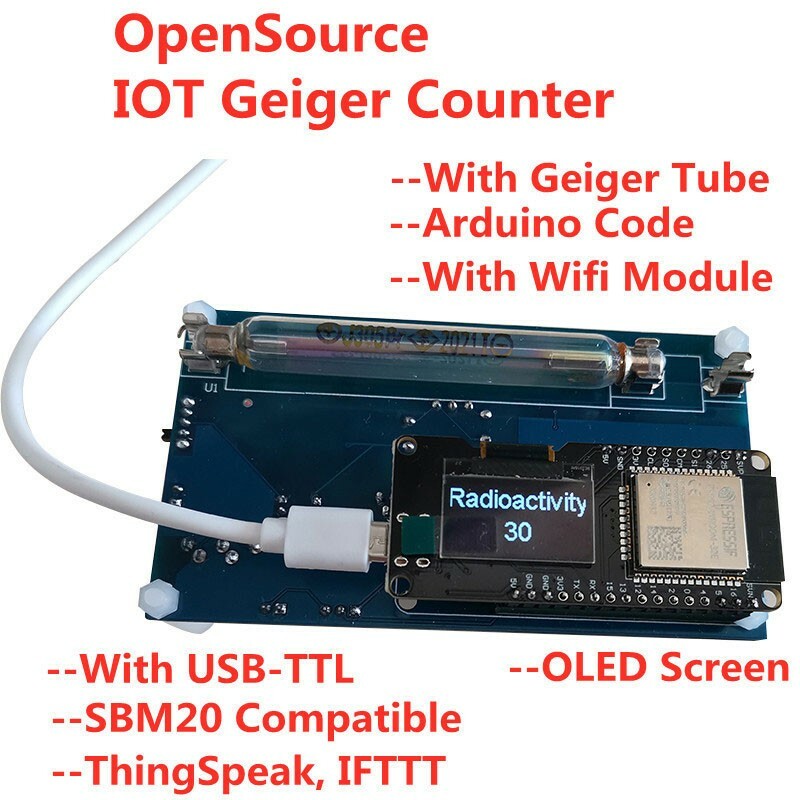 IOT-GM-v1.1 Open-Source Geiger Counter OLED Nuclear Radiation Detector Kit-image