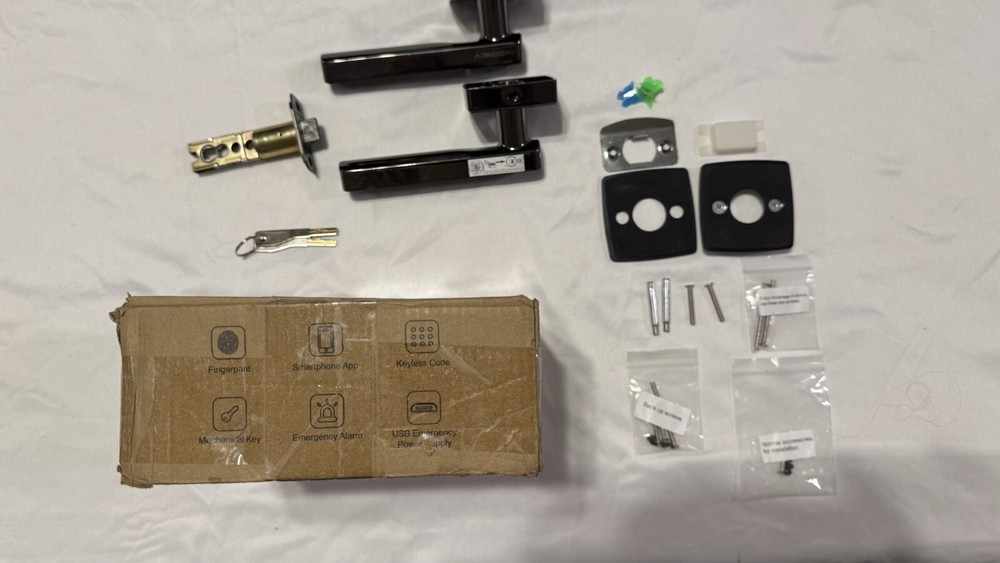 Biometric Keyless Smart Door Lock with Lever Handle for Secure Access  -image