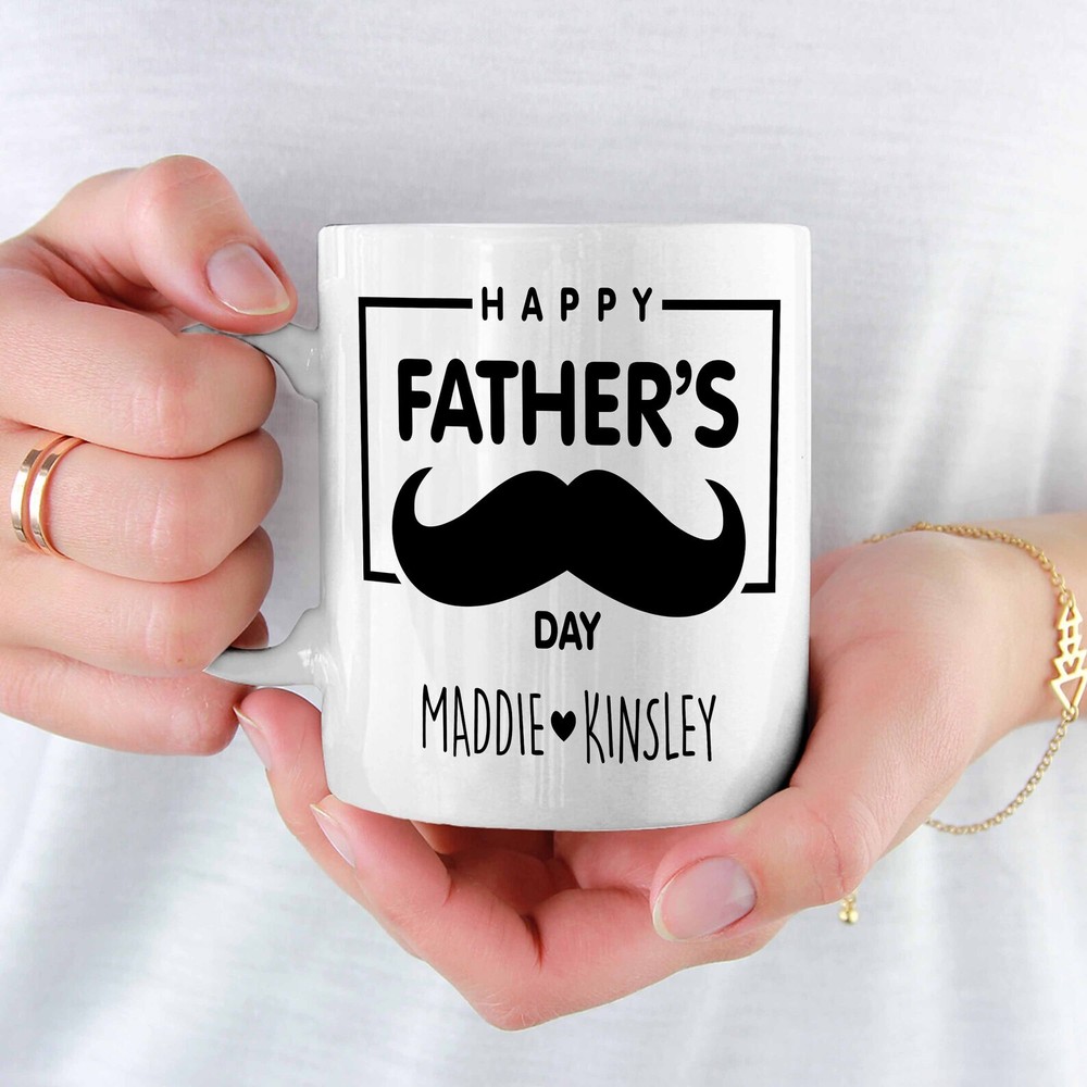 Personalized Name Coffee Mug For Dad Father's Day Mug Gift From Daughter Son Cof