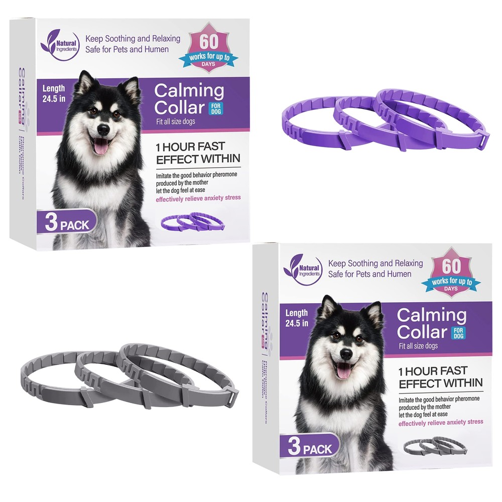 Calming Collar for Dogs 3 Packs Anxiety Relief Dog Pheromone Collar 60 Days