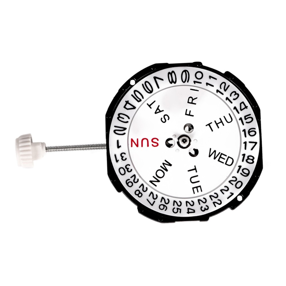 26mm Dual Calendar Day Date at 3 Replacement Quartz Watch Movement SL28 Compatible