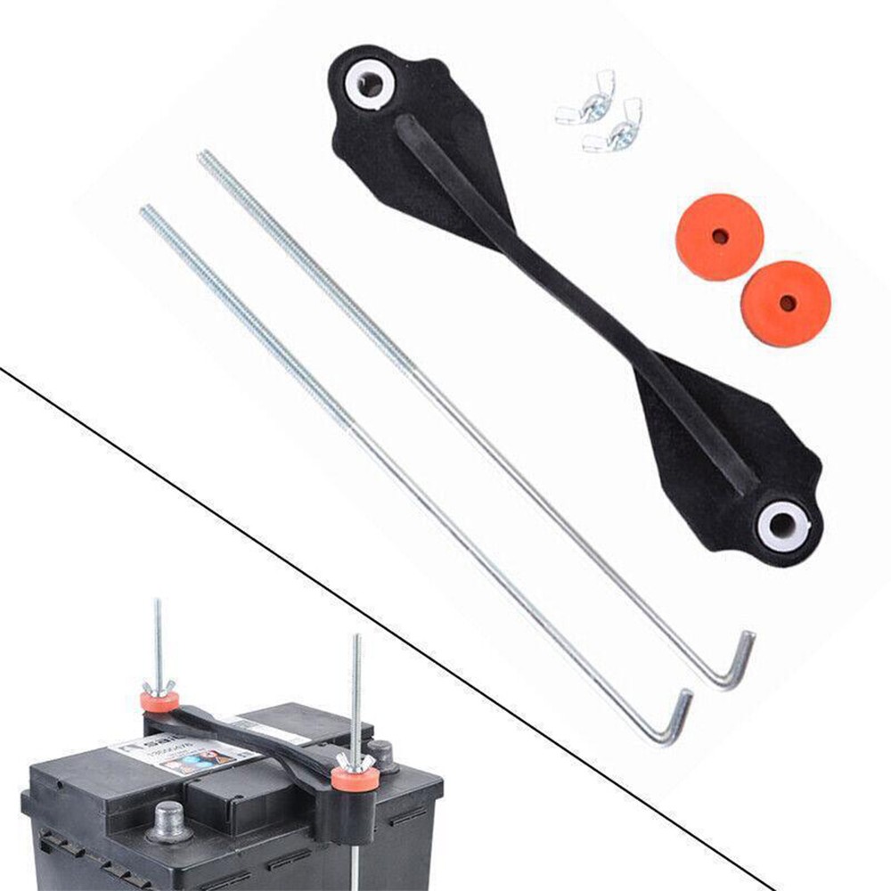 Car Rubber Battery Hold Down Clamp Holder Tie Down Bracket Hold Down Toolnq