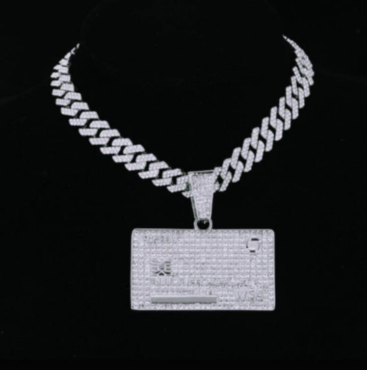 Credit Card Necklace Color Silver-image