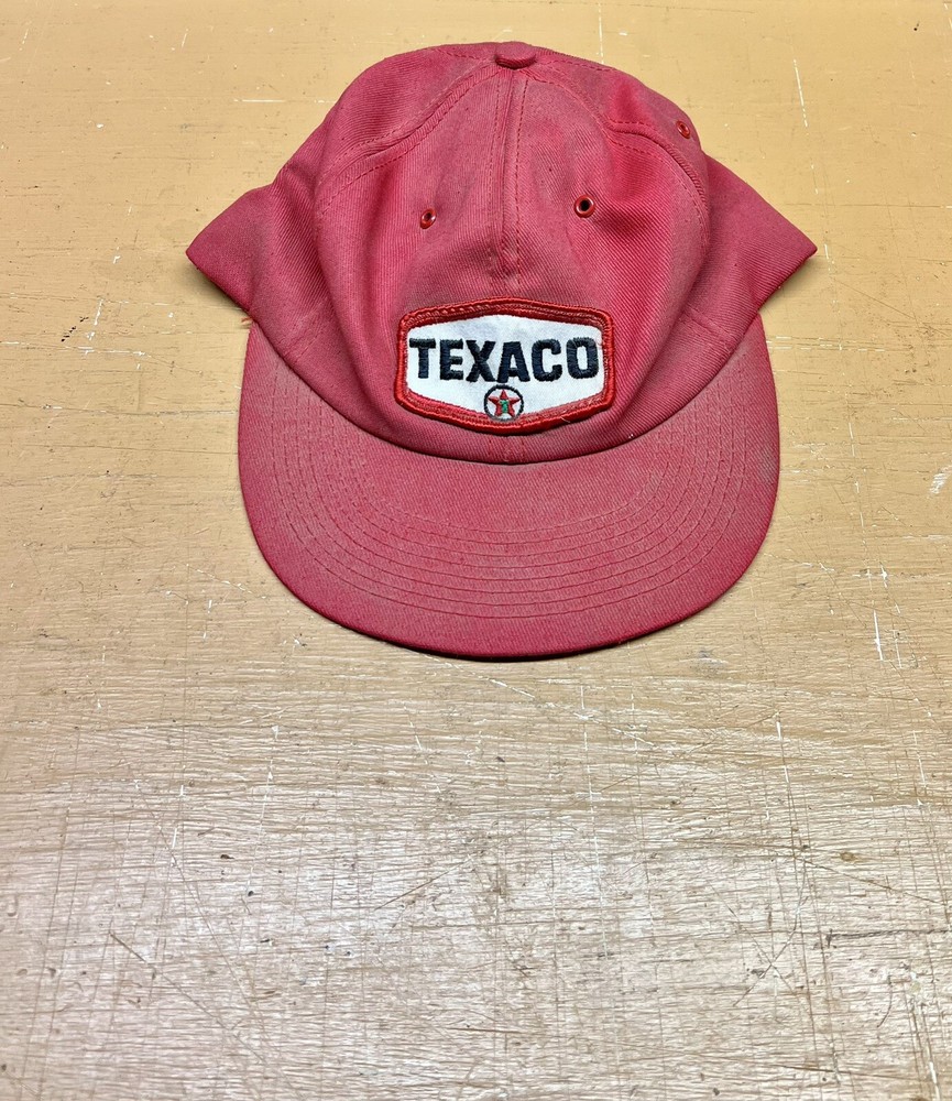 Vintage Red TEXACO Snapback Trucker Hat Gas Station Baseball Cap K-Products
