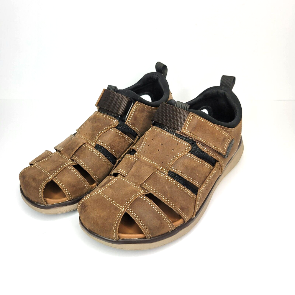 Florsheim Men's Sandals Sz 9 M Brown Leather Venture Fisherman Comfortech