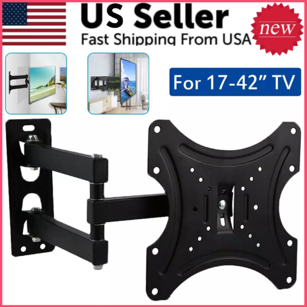 LCD LED TV Wall Mount Bracket Full Motion Swivel 17 22 24 26 32 37 40 42 INCH