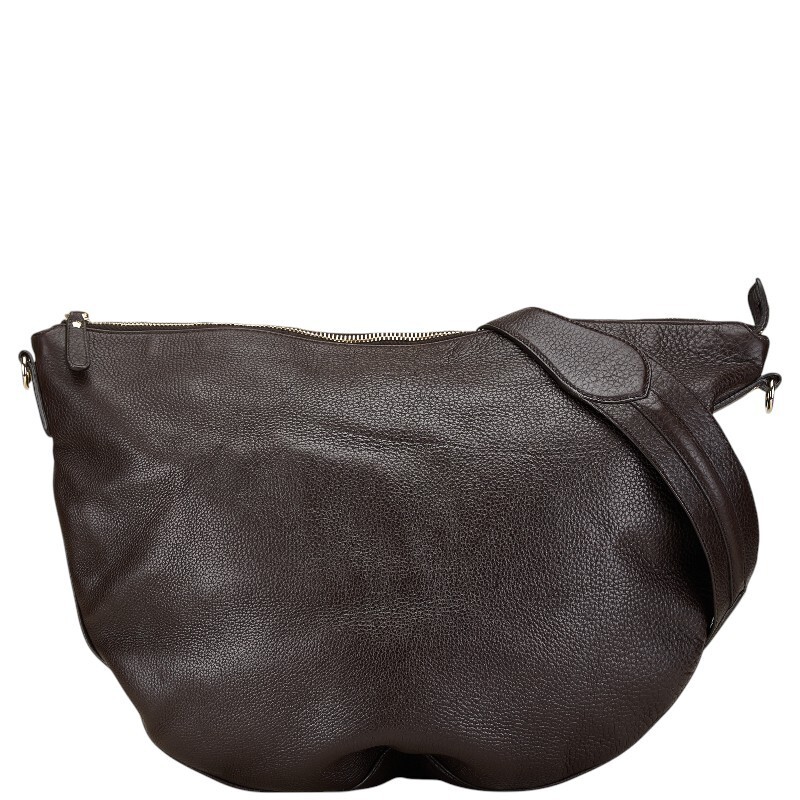 GUCCI Leather One Shoulder Bag 243308 in Black 976696