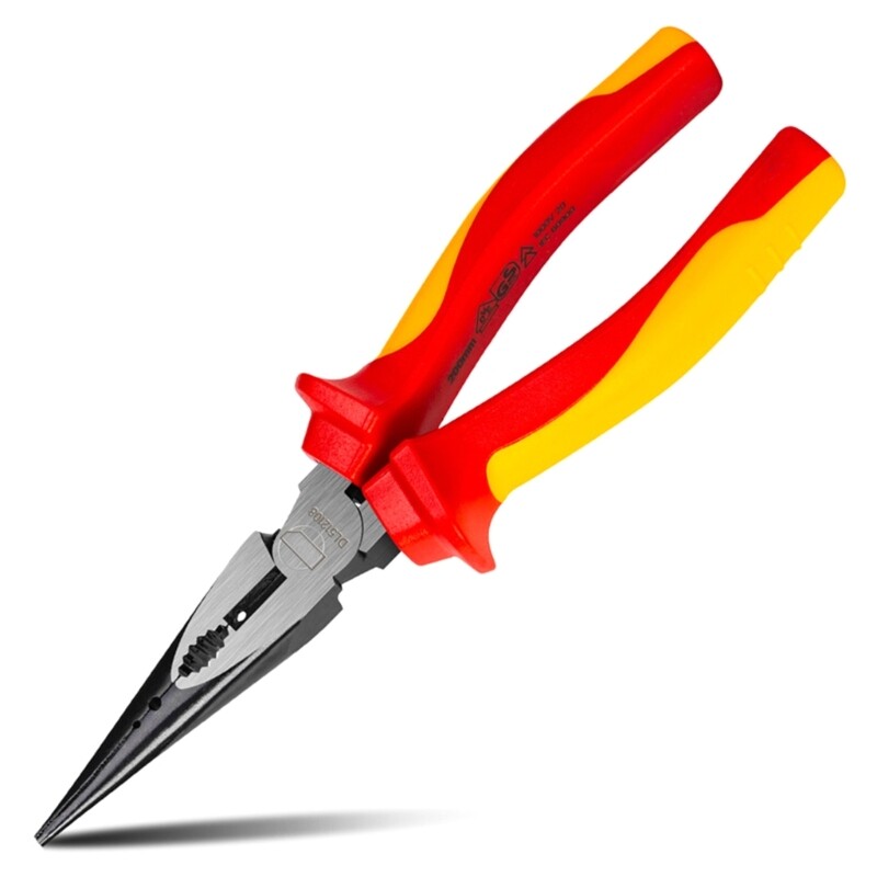 Heavy Duty Insulated Long Needle Nose Pliers for Cutting and Grippings