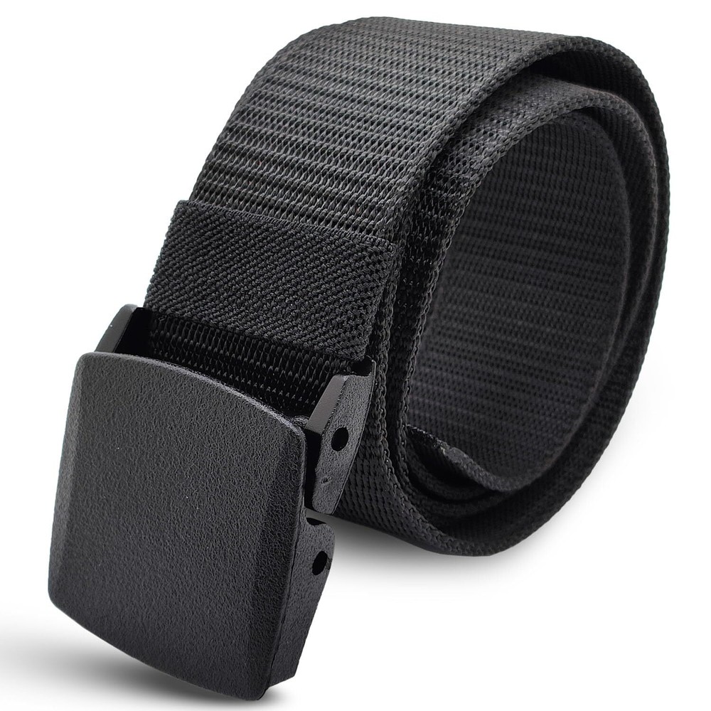 SHAVIT Nylon Belts for Men, Work Belt Adjustable Slide Plastic Buckle Web Canvas