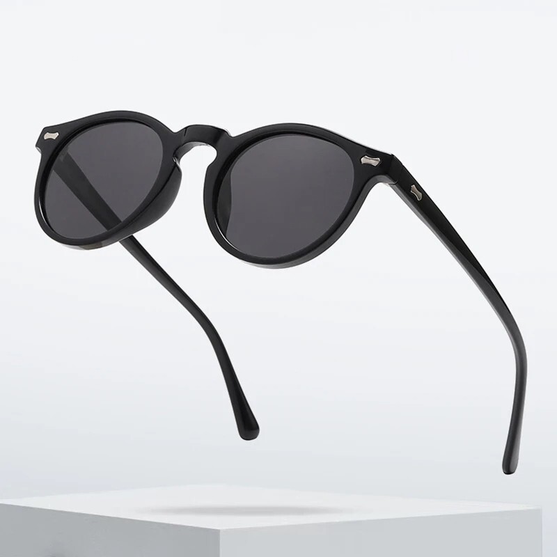 Gafas Sol Redondas Retro Hombre Mujer Polarizadas Pequeñas Literarias Conducir