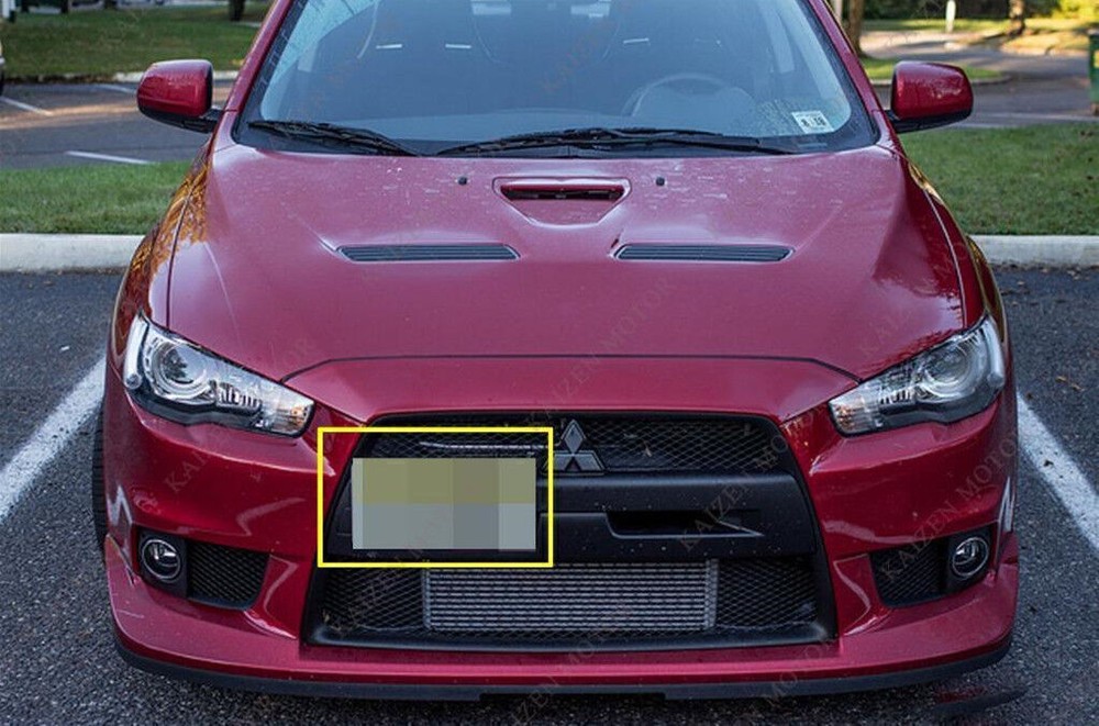 Mitsubishi Lancer Evo Tow Hook License Plate Bracket Kit
