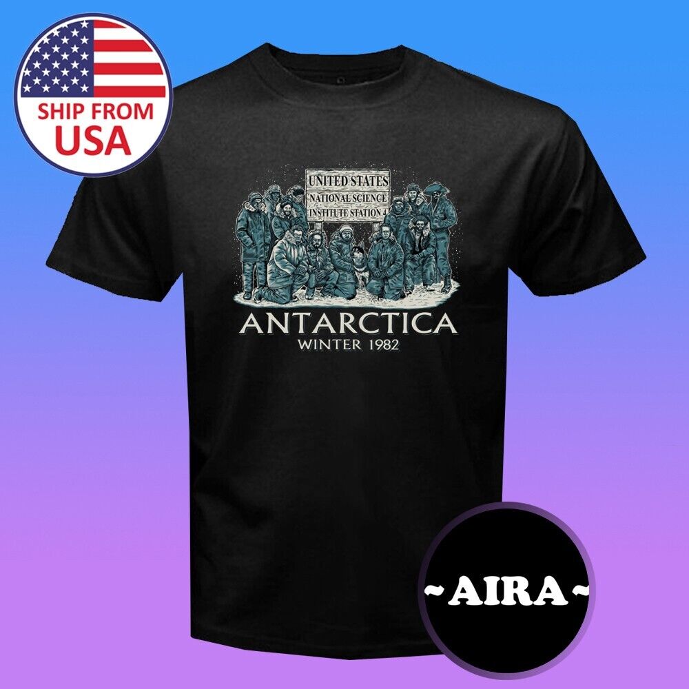 The Thing John Carpenter Horror Movie Antarctica Men's Black T-Shirt Size S-5XL