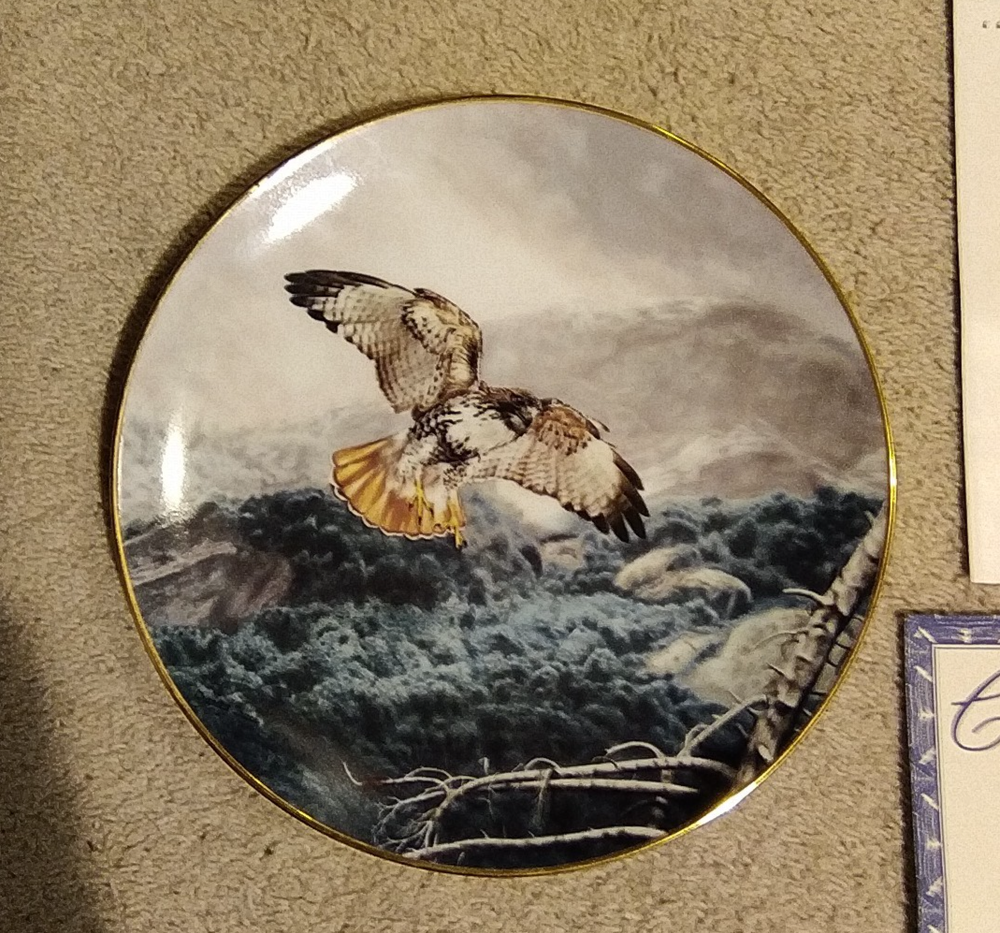 Bradford Exchange Red-Tailed Hawk Soaring Majesty Decorative Plate by Charles Frace