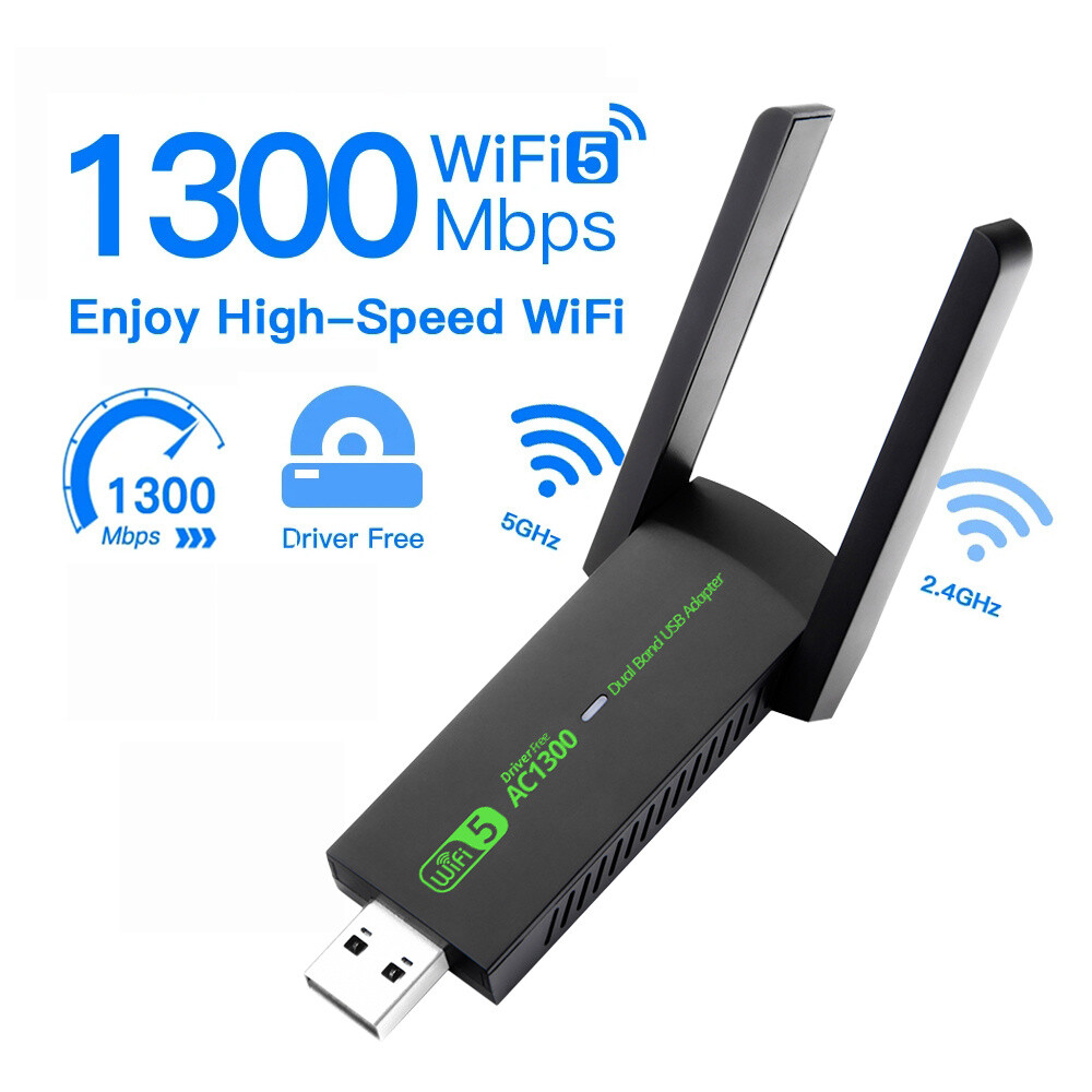 1300Mbps USB 3.0 WiFi Adapters Dual Band 2.4G/5GHz Wireless Dongle Network Card