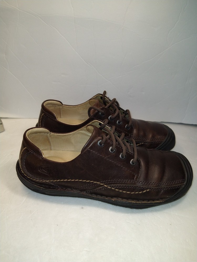 Keen Women's Golden Lace Brown Leather Comfort Work Shoes Size 7.5