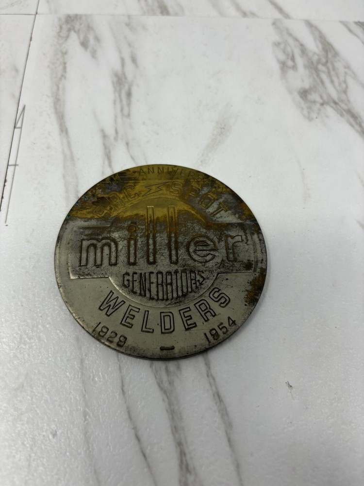 vintage miller generators Arc Spot Welders 25th Anniversary Token 1929-1954