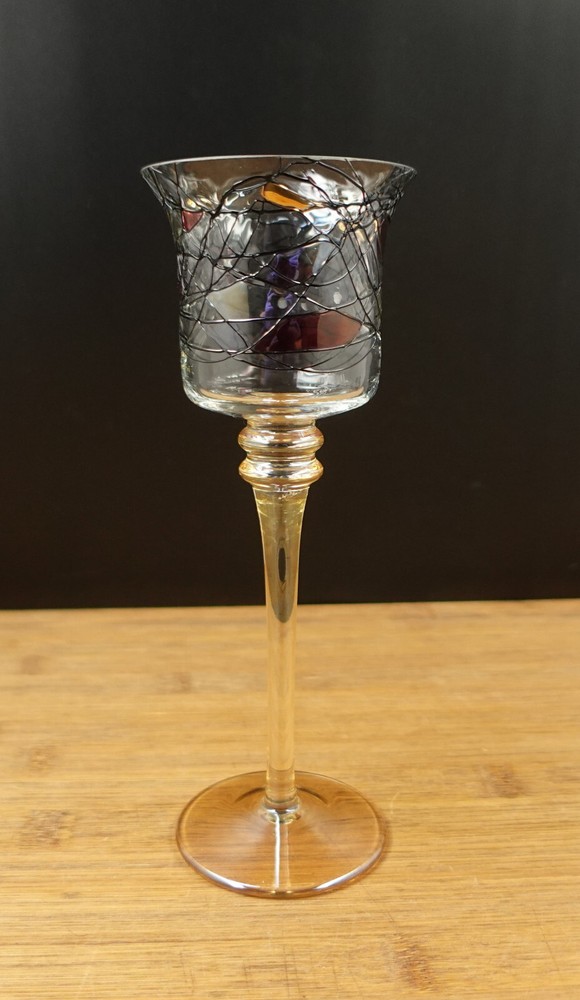 Stained Glass Candle Holder for Home Decor and Gifts