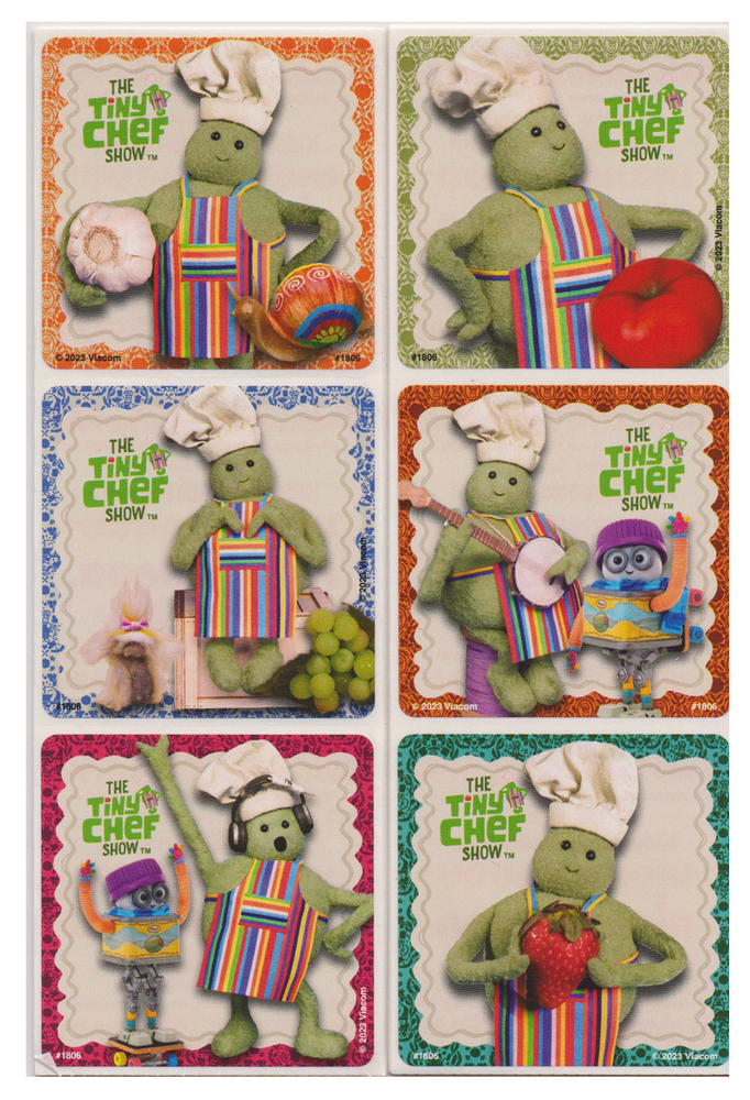 25 The Tiny Chef Show (Licensed) Stickers, 2.5