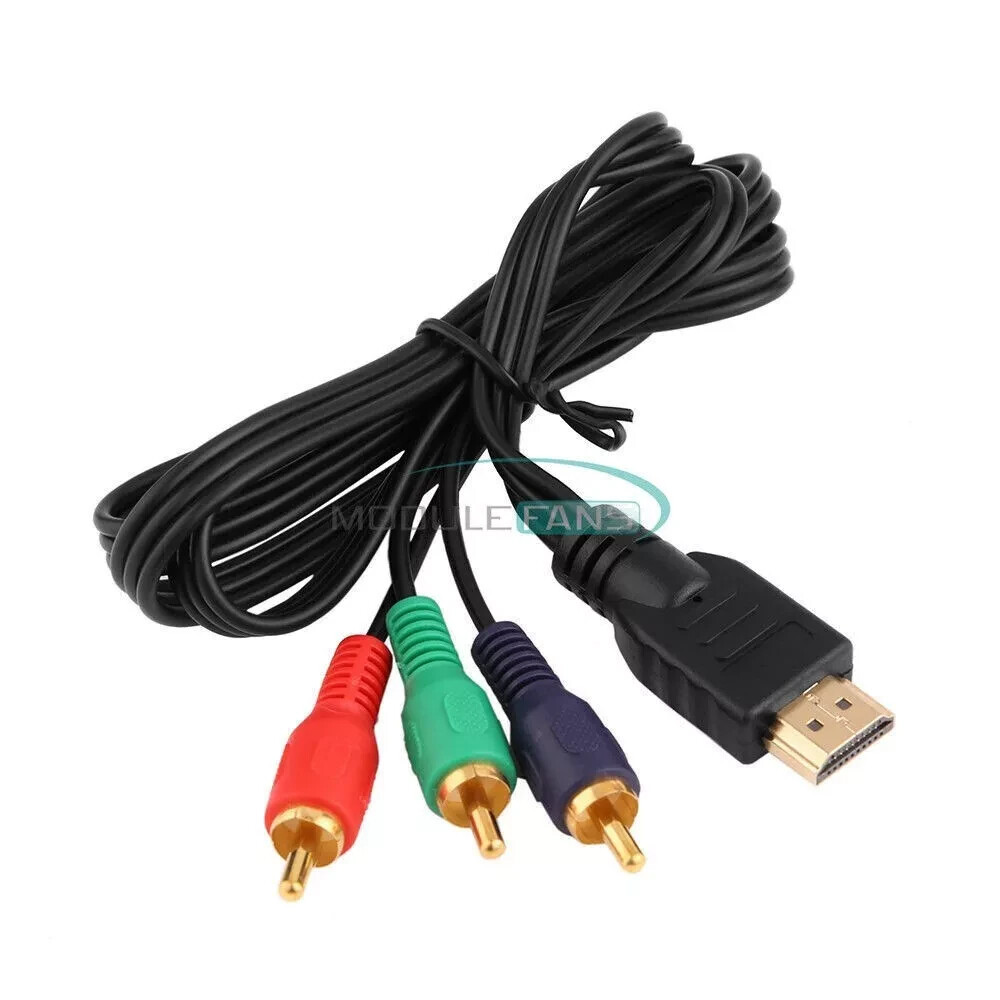 1080P HDMI Male to 3 RCA S-video AV Audio Cable Cord Adapter for TV HDTV DVD US